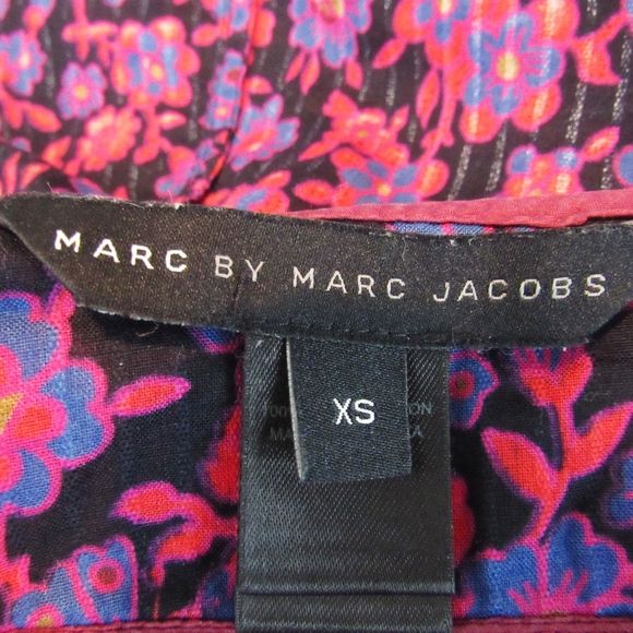 MARC By MARC JACOBS Hot Pink /Black Floral,Top XS - Picture 2 of 6